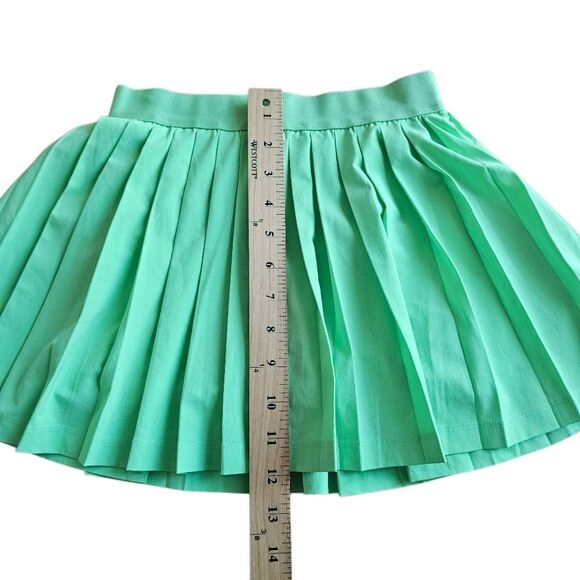 Athleta Girl green pleated Active skirt with built-in shorts girls Sz M 8-10 - Picture 4 of 6